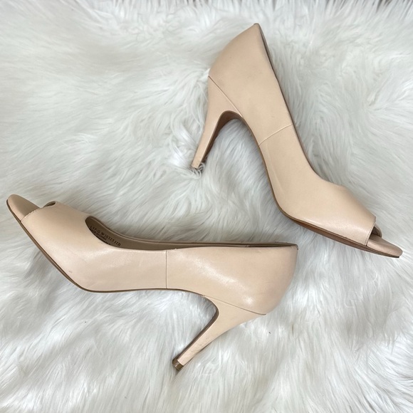 Cole Haan Harlow Nude Peep-Toe Pumps [S3121] - Picture 3 of 12